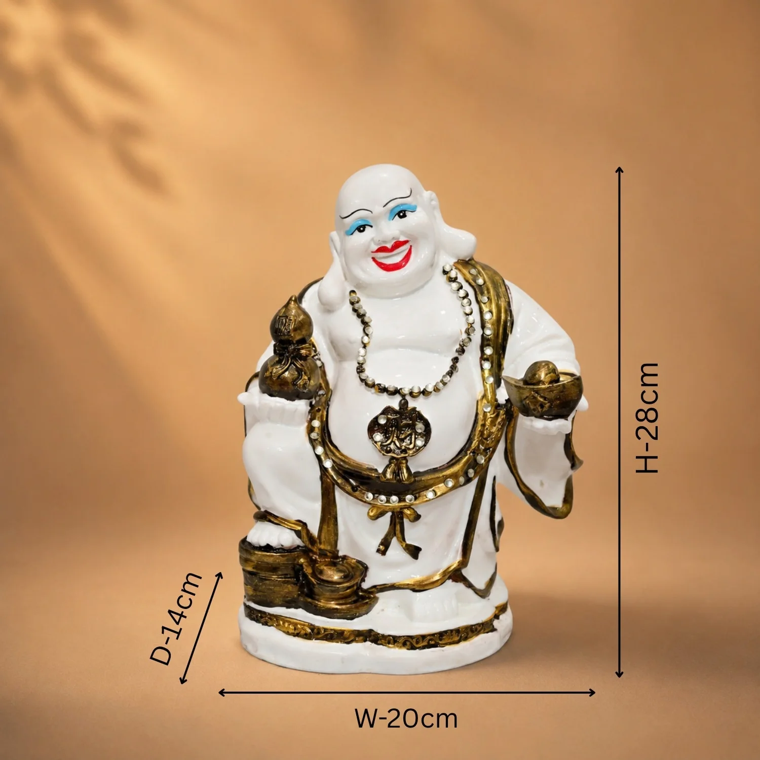 A Smiling Figure with Decorative Treasures