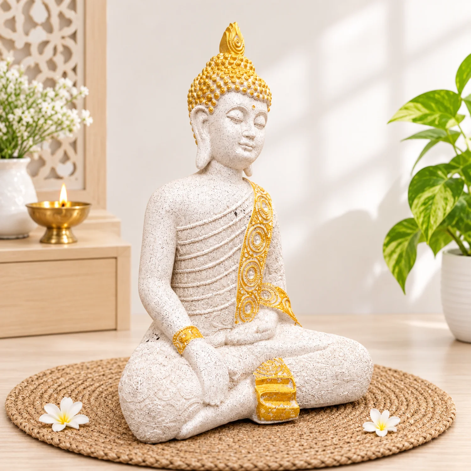 Pale Texture with Golden Pattern