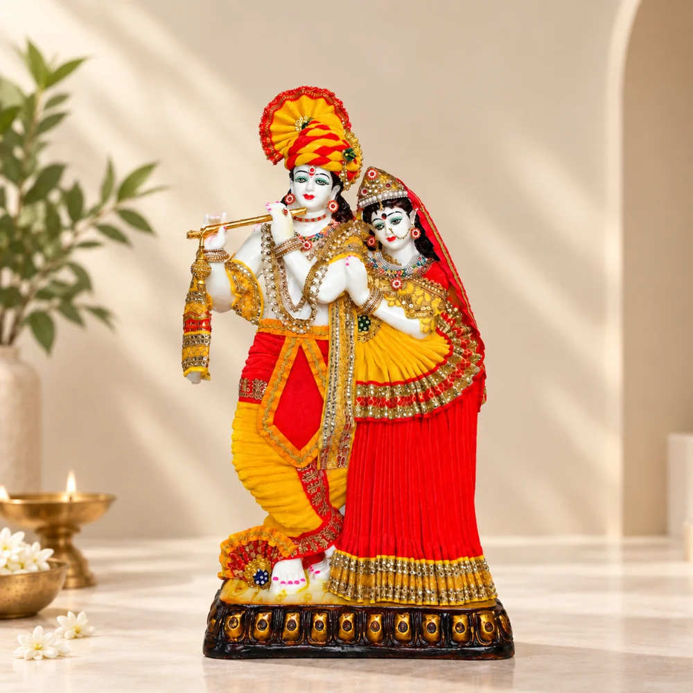 Radha Krishna in Vivid Colour
