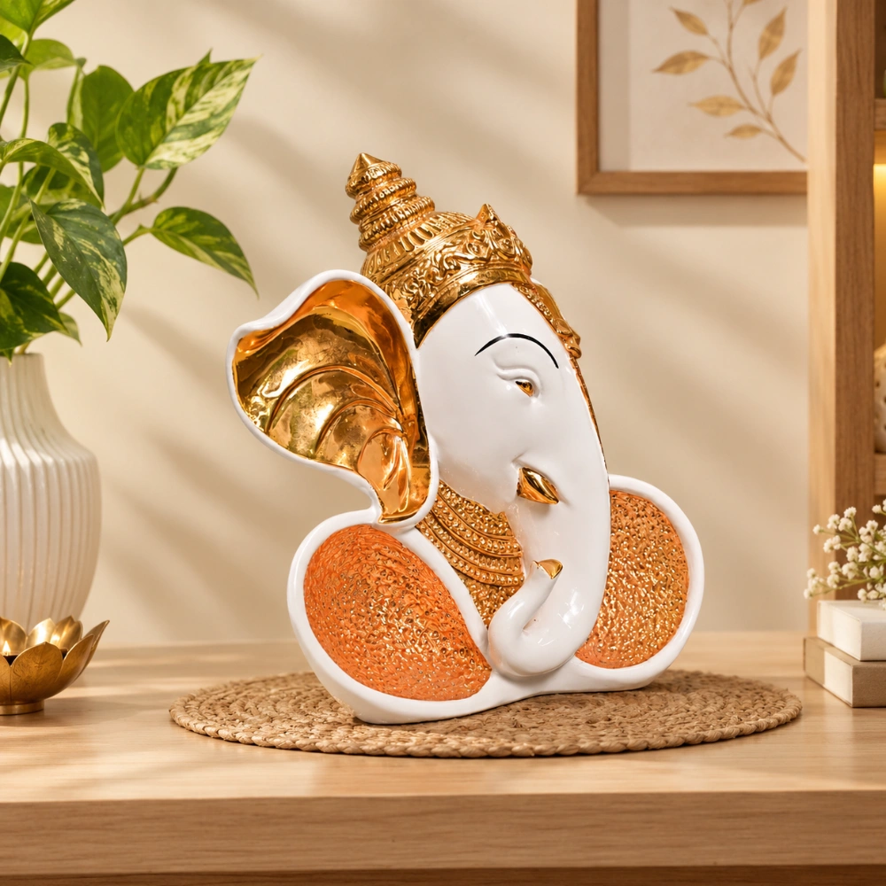 Ganesha in Sweeping White Curves