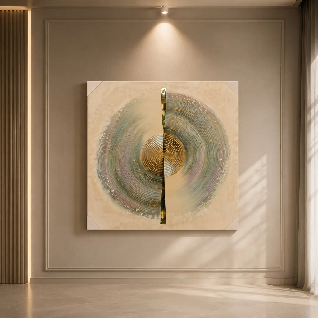 A Balanced Circle with a Vertical Divide