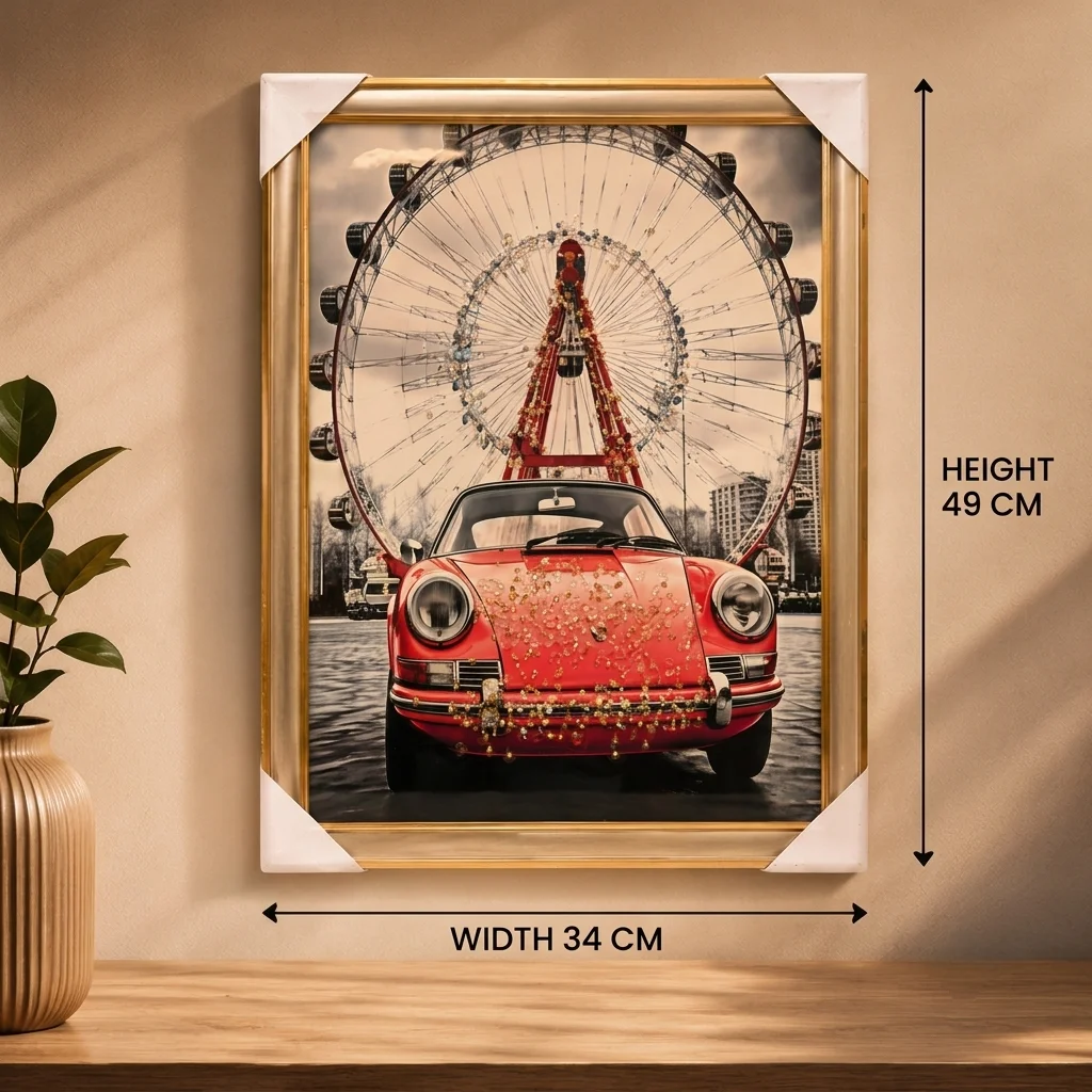 A Classic Car with an Urban Backdrop