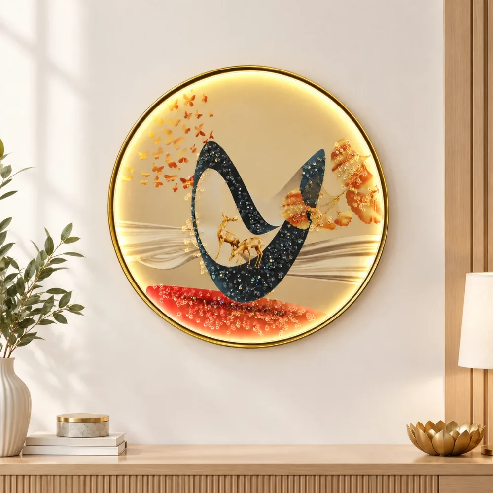Deer and Butterflies in Flowing Forms