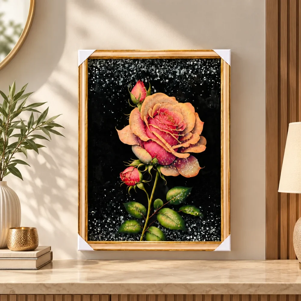 A Romantic Rose in Peach and Pink