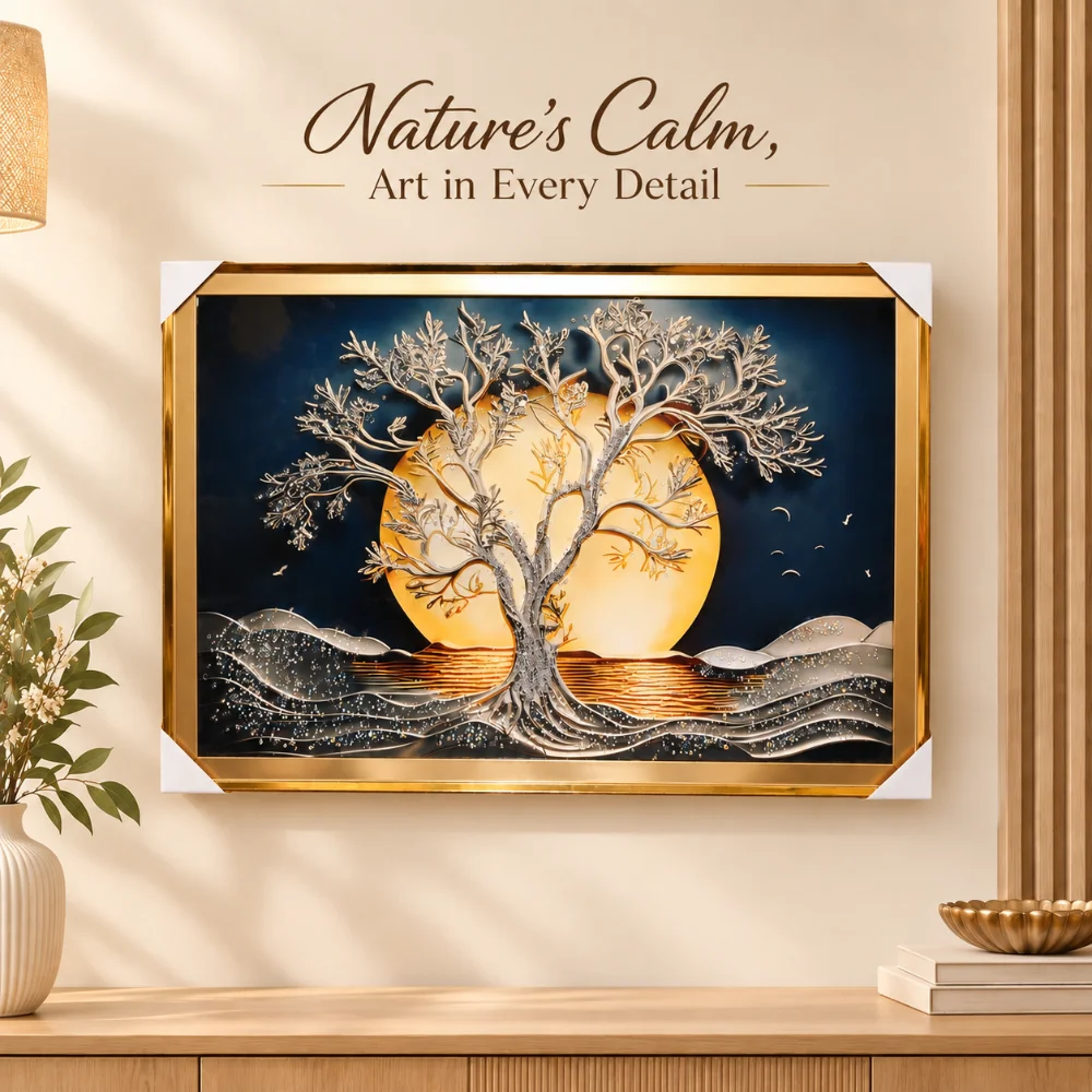 A Sculptural-Looking Tree and Golden Horizon