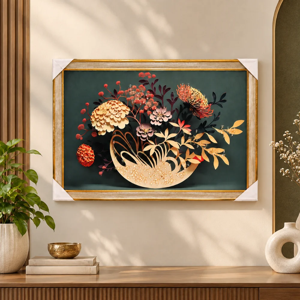 Flowers above a Golden Crescent