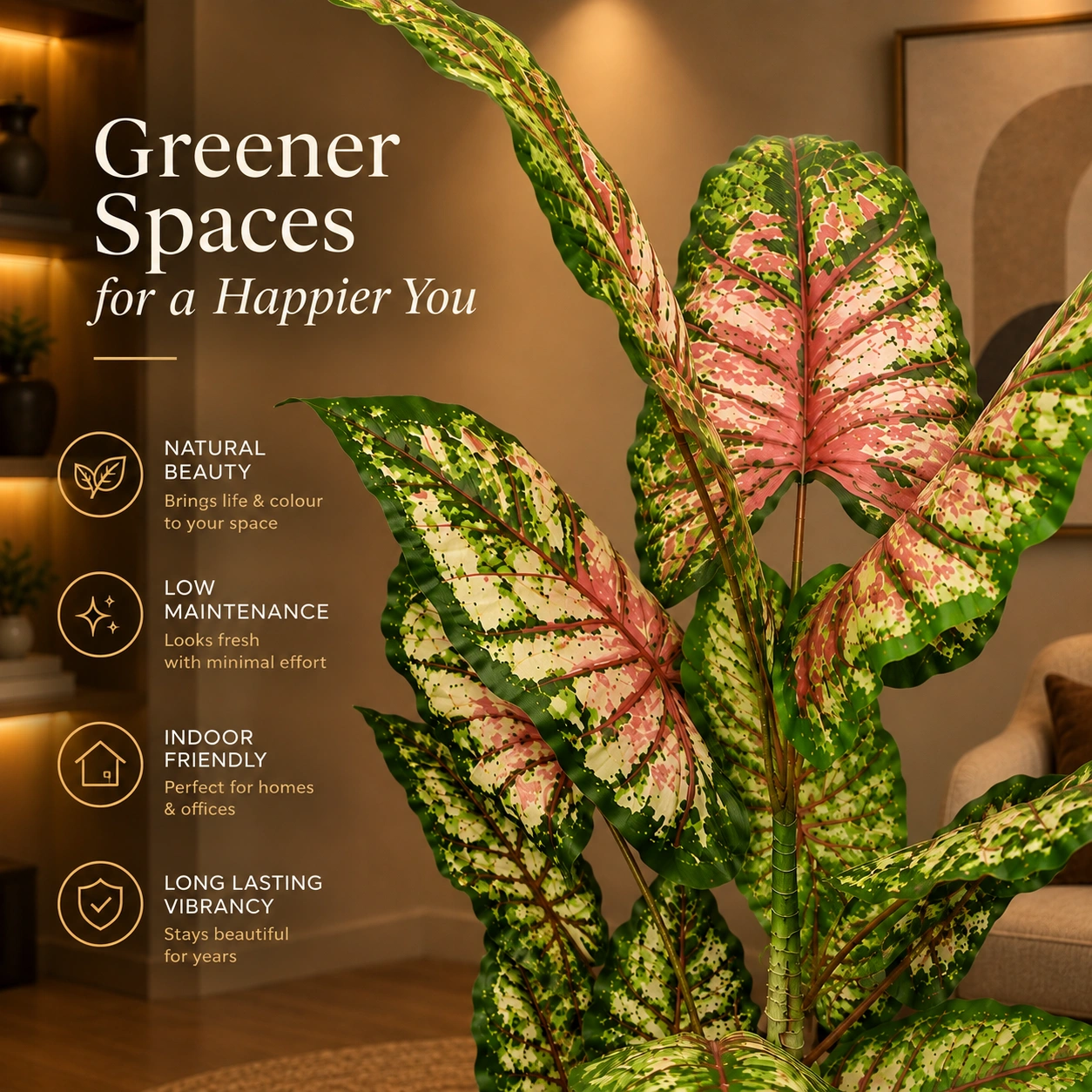 Expressive Pink and Green Foliage