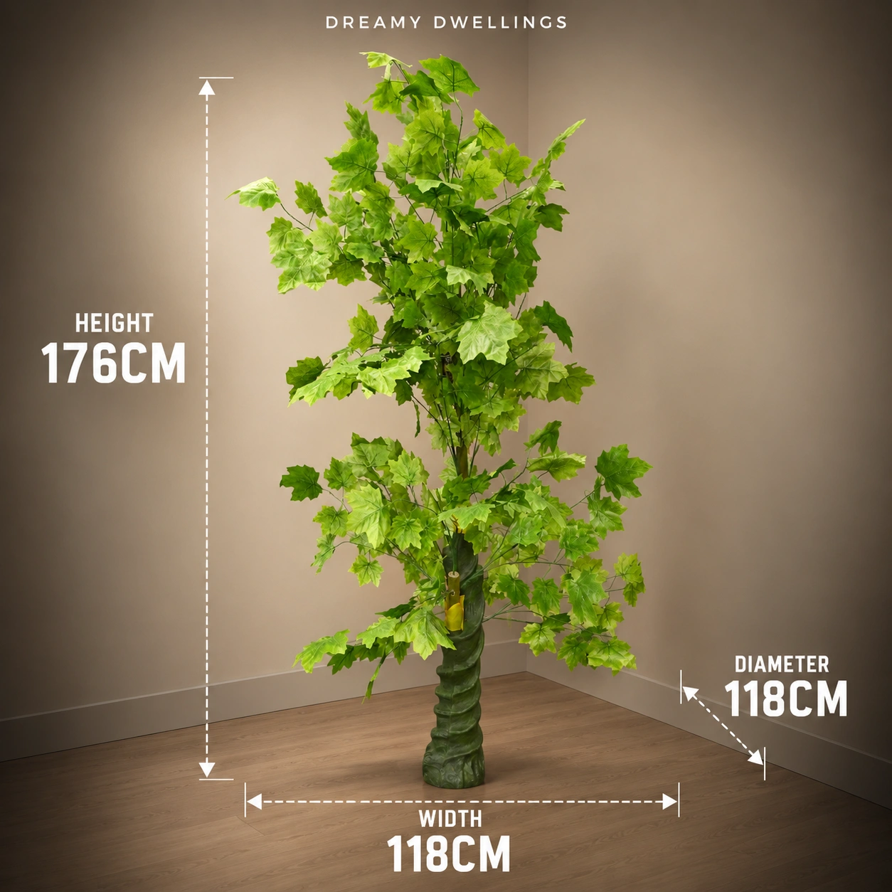 Fresh Green Maple-Shaped Foliage