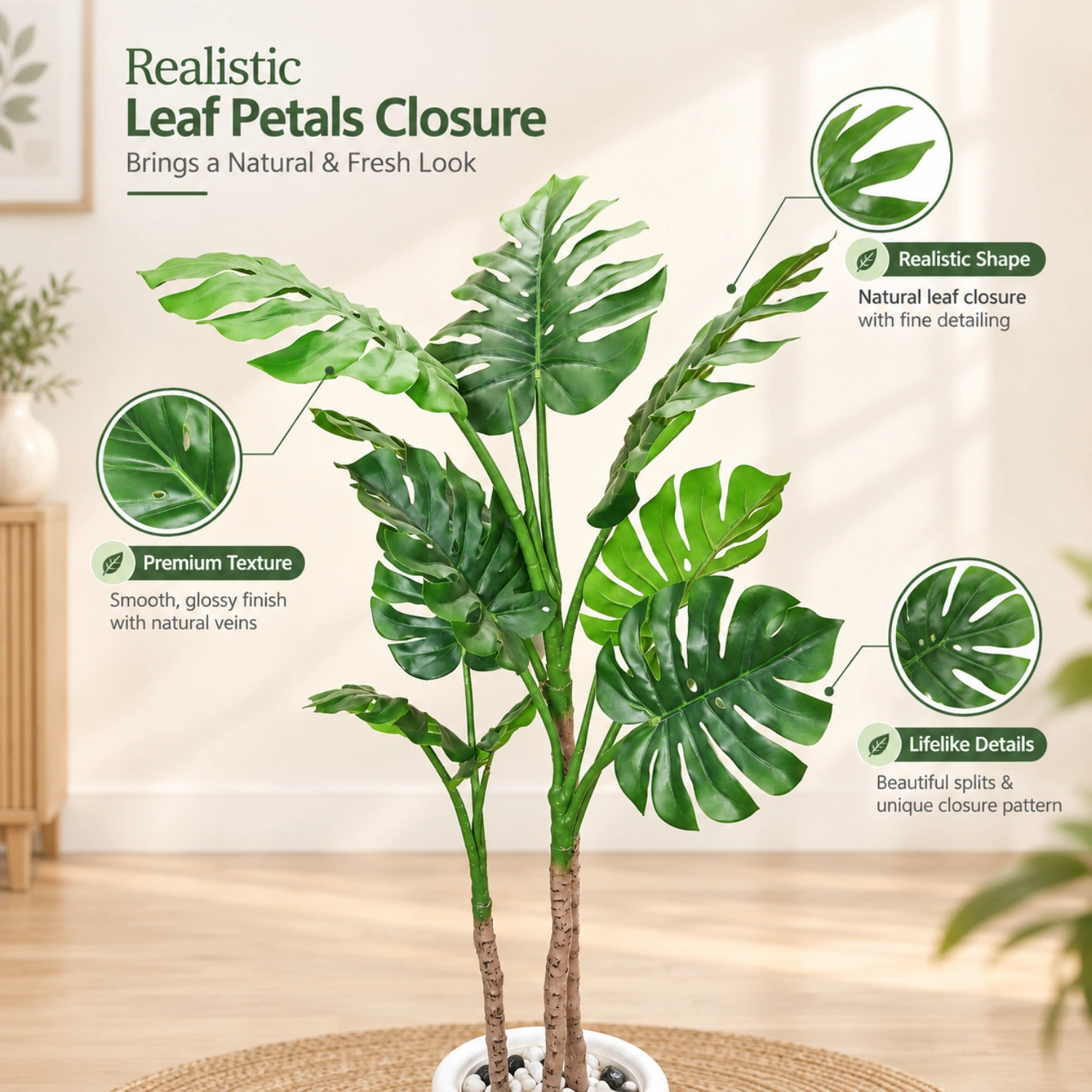 Bold Split Leaves on Twin Stems