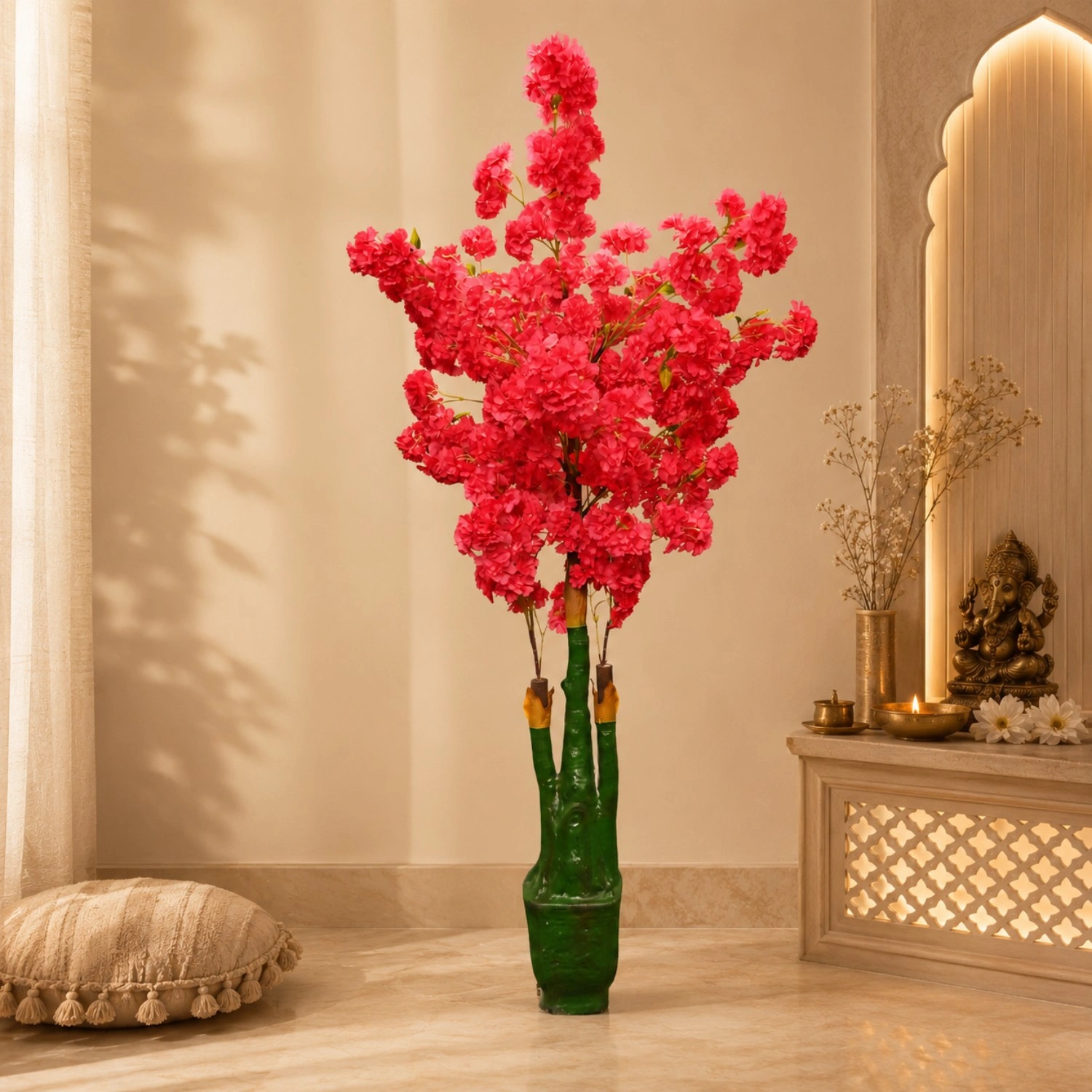 A Bright Pink Floral Canopy
