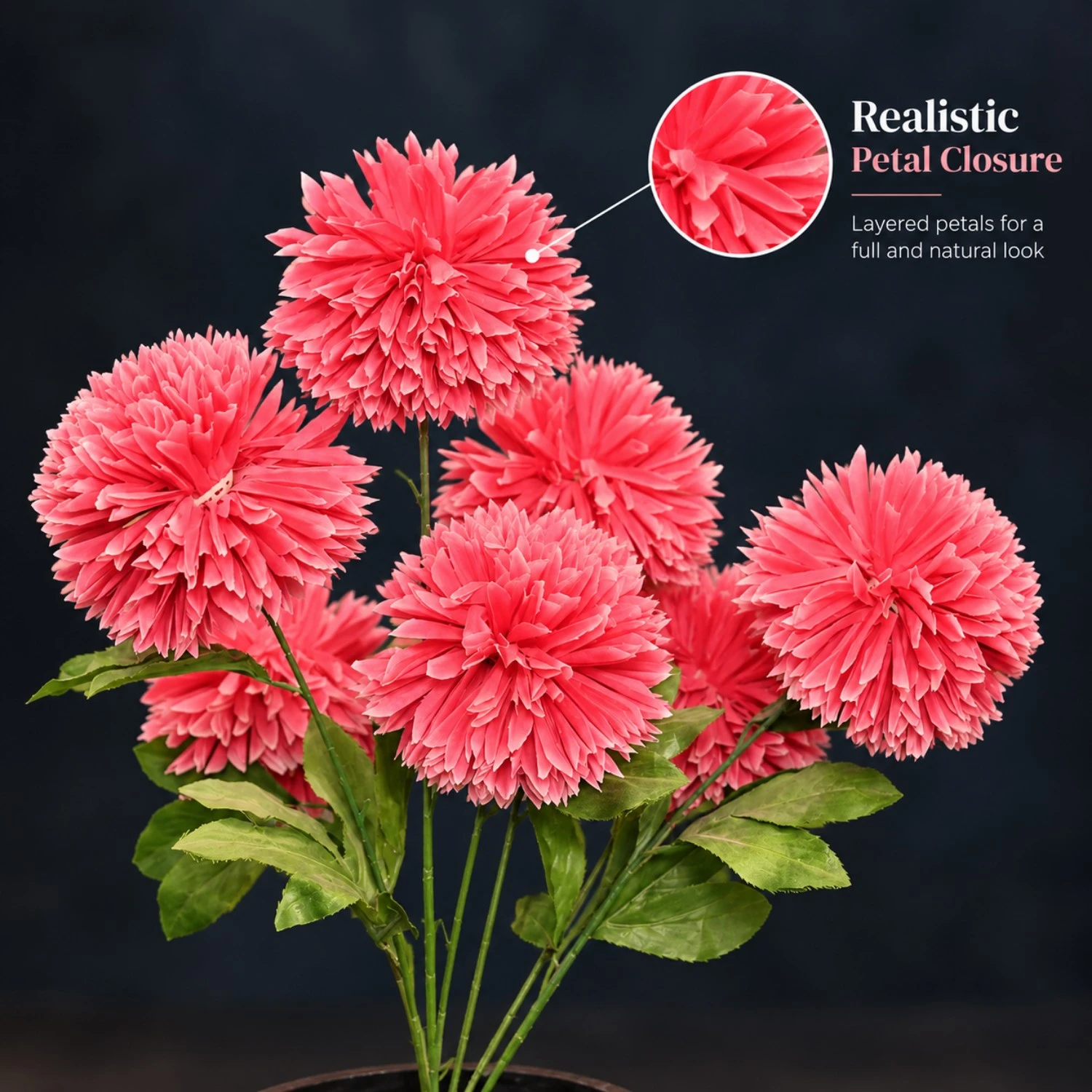 Rounded Blooms in Coral Pink