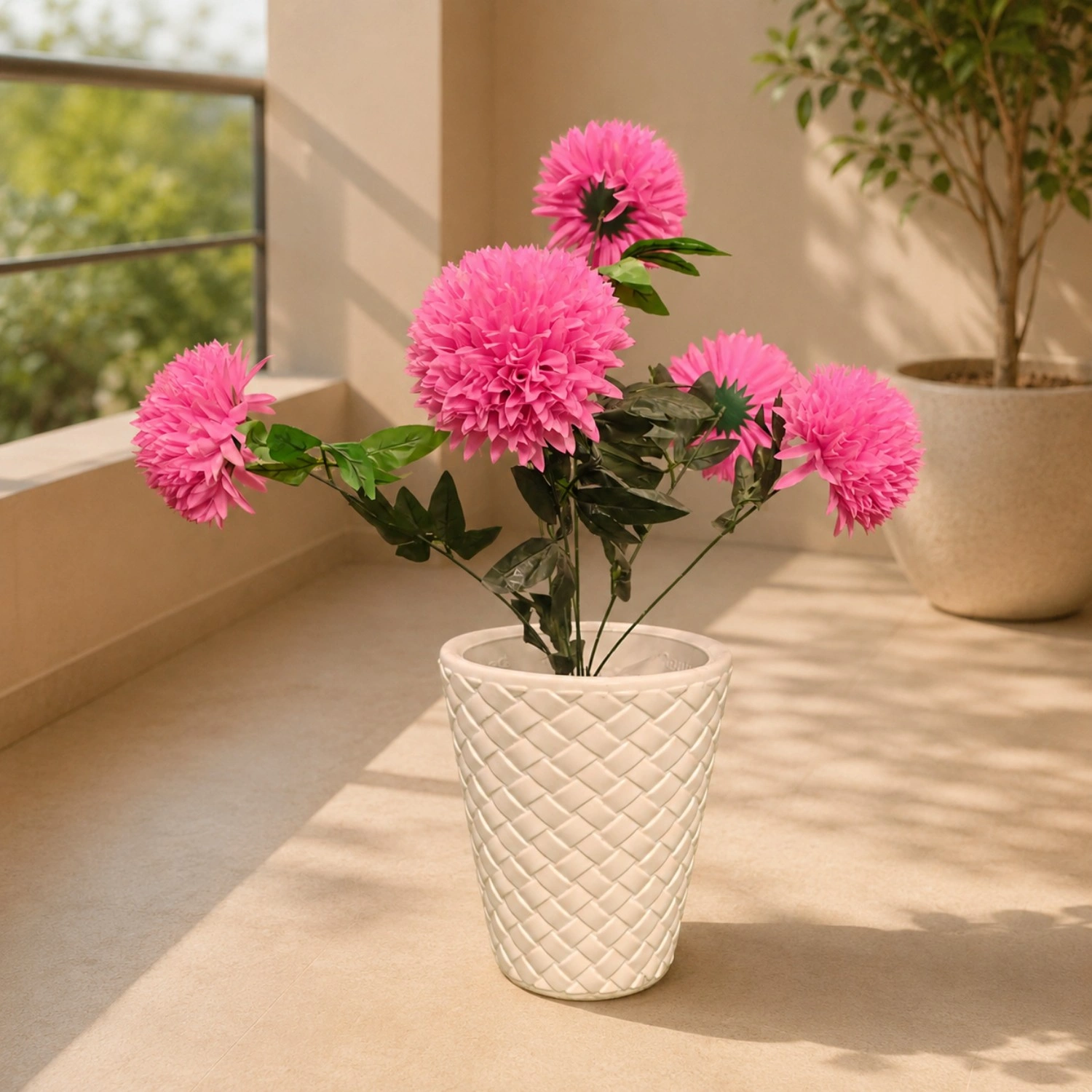 Vivid Pink Blooms in a Spreading Arrangement