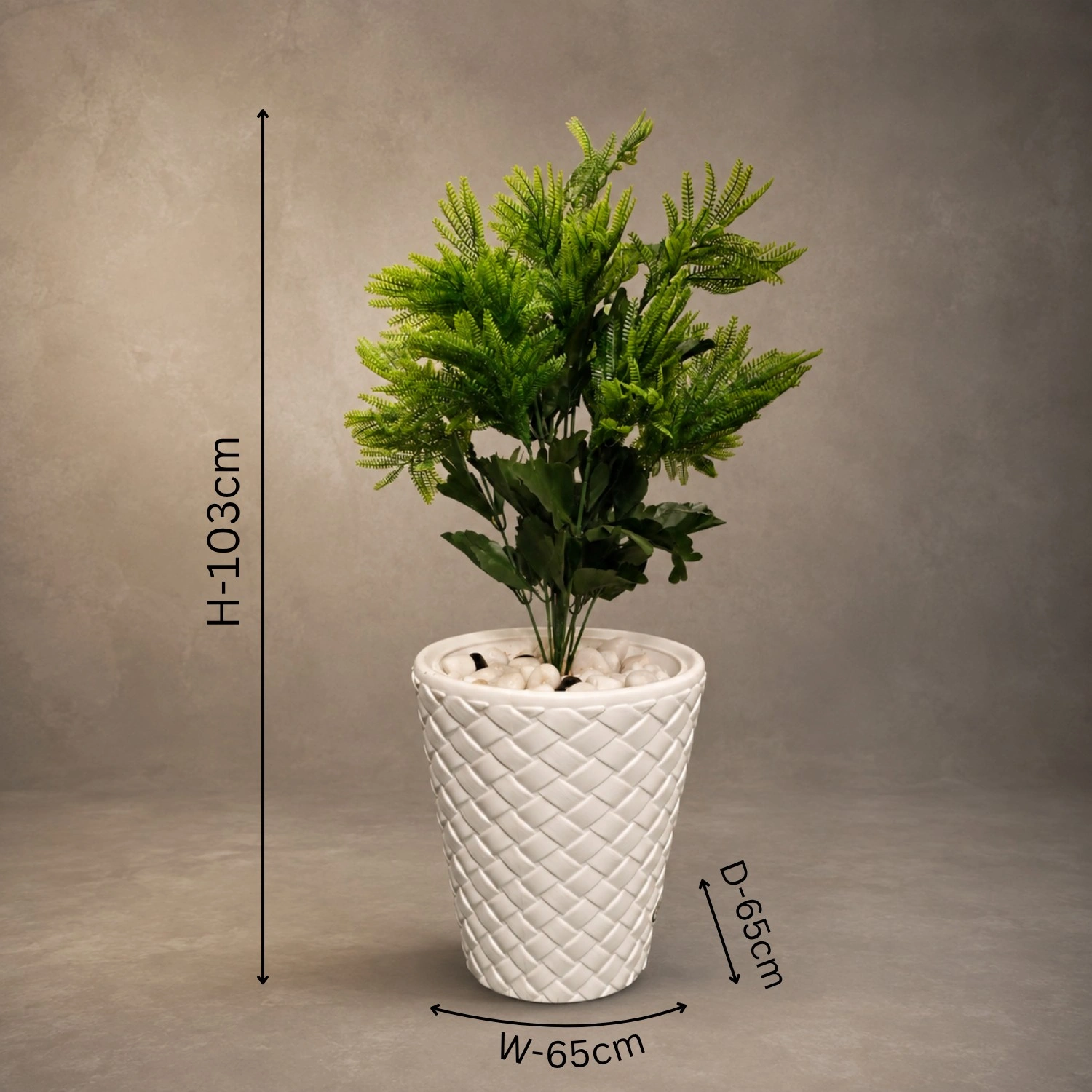 Two Leaf Textures in One Green Arrangement