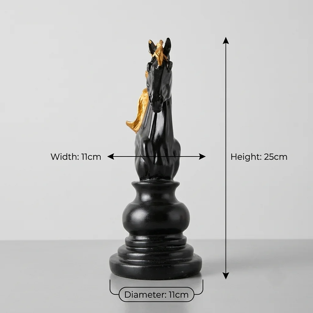 A Bold Chess-Inspired Horse Accent