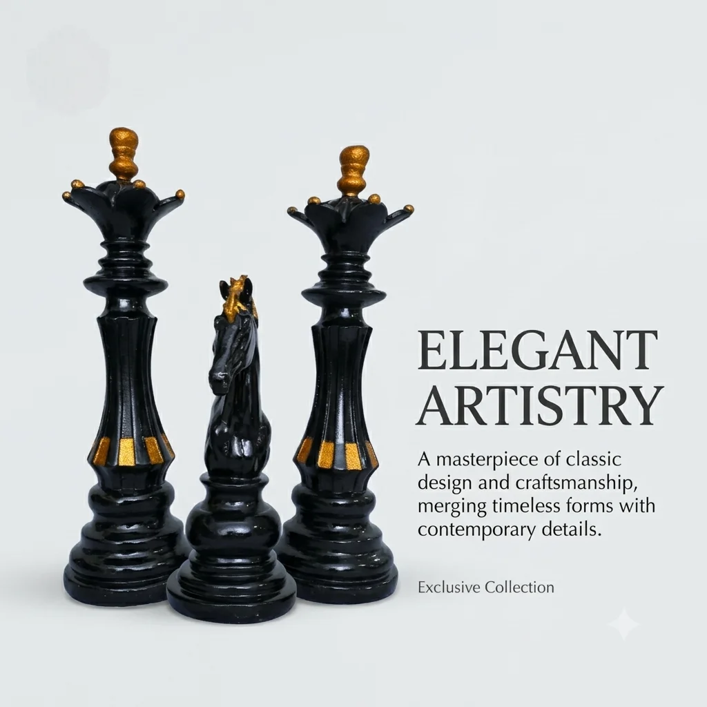 A Bold Chess-Inspired Horse Accent