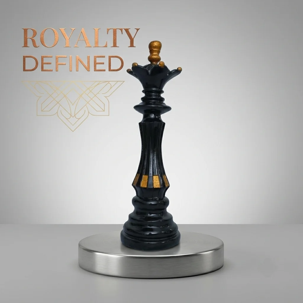 Black and Gold-Tone Horse Chess Knight Figurine