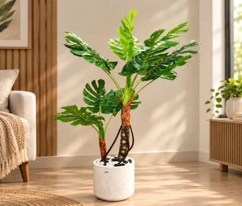 Artificial Split-Leaf Tropical Plant