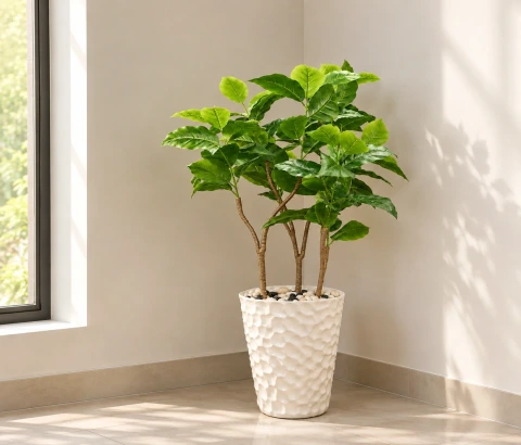 Artificial Broad-Leaf Green Branching Plant
