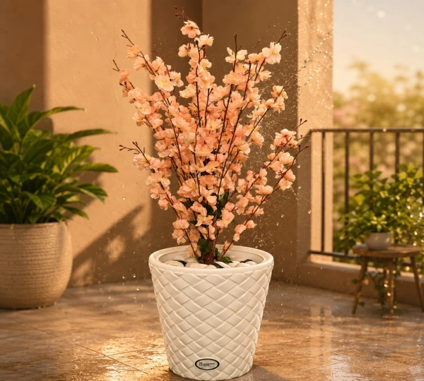 Artificial Peach Blossom Branch Plant