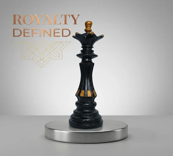 Black and Gold-Tone Horse Chess Knight Figurine